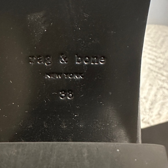 Rag & Bone Walker Black Leather Chelsea ankle Boots - Picture 6 of 7